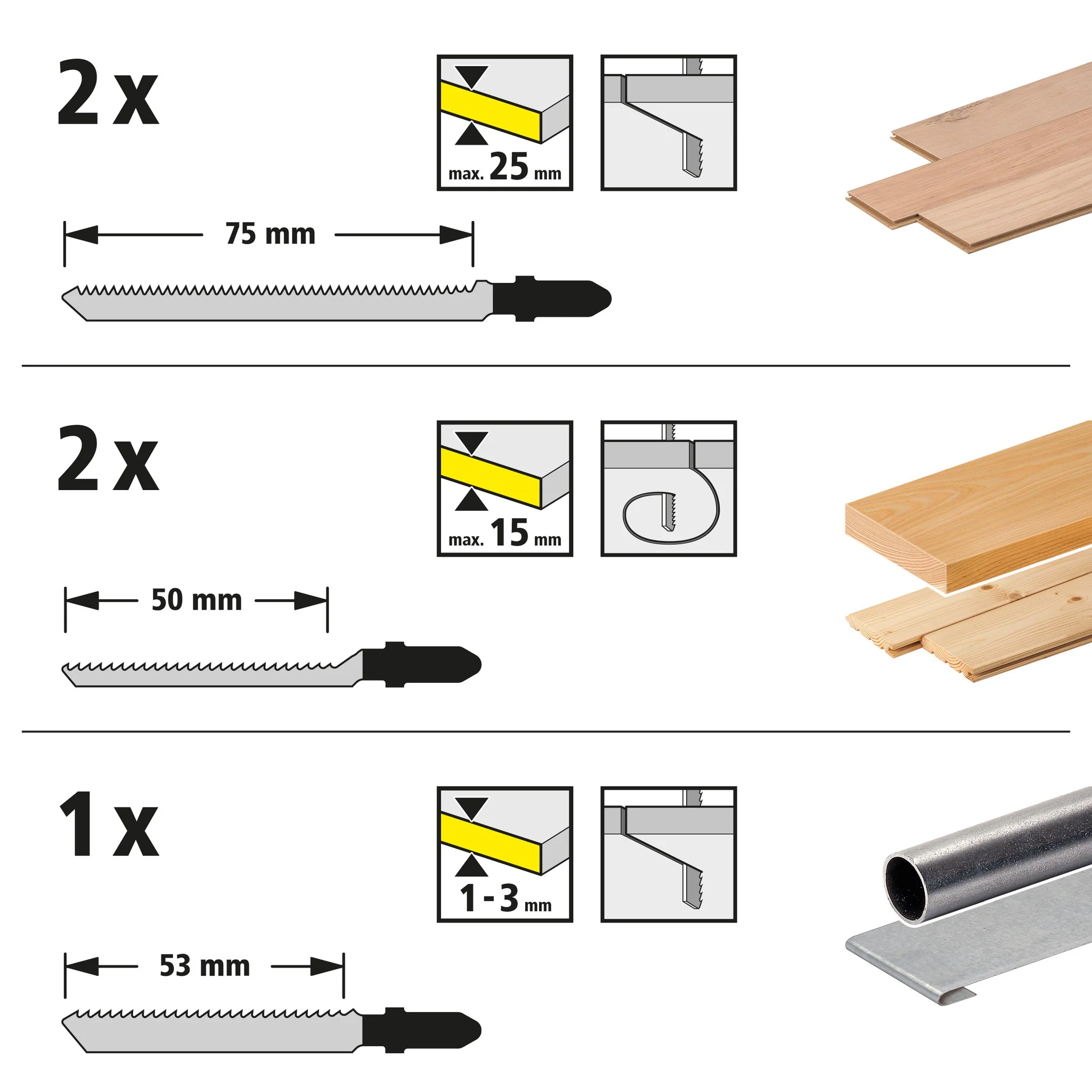 Stichsägeblätter-Set, T-Schaft, 12-tlg. - Image 3