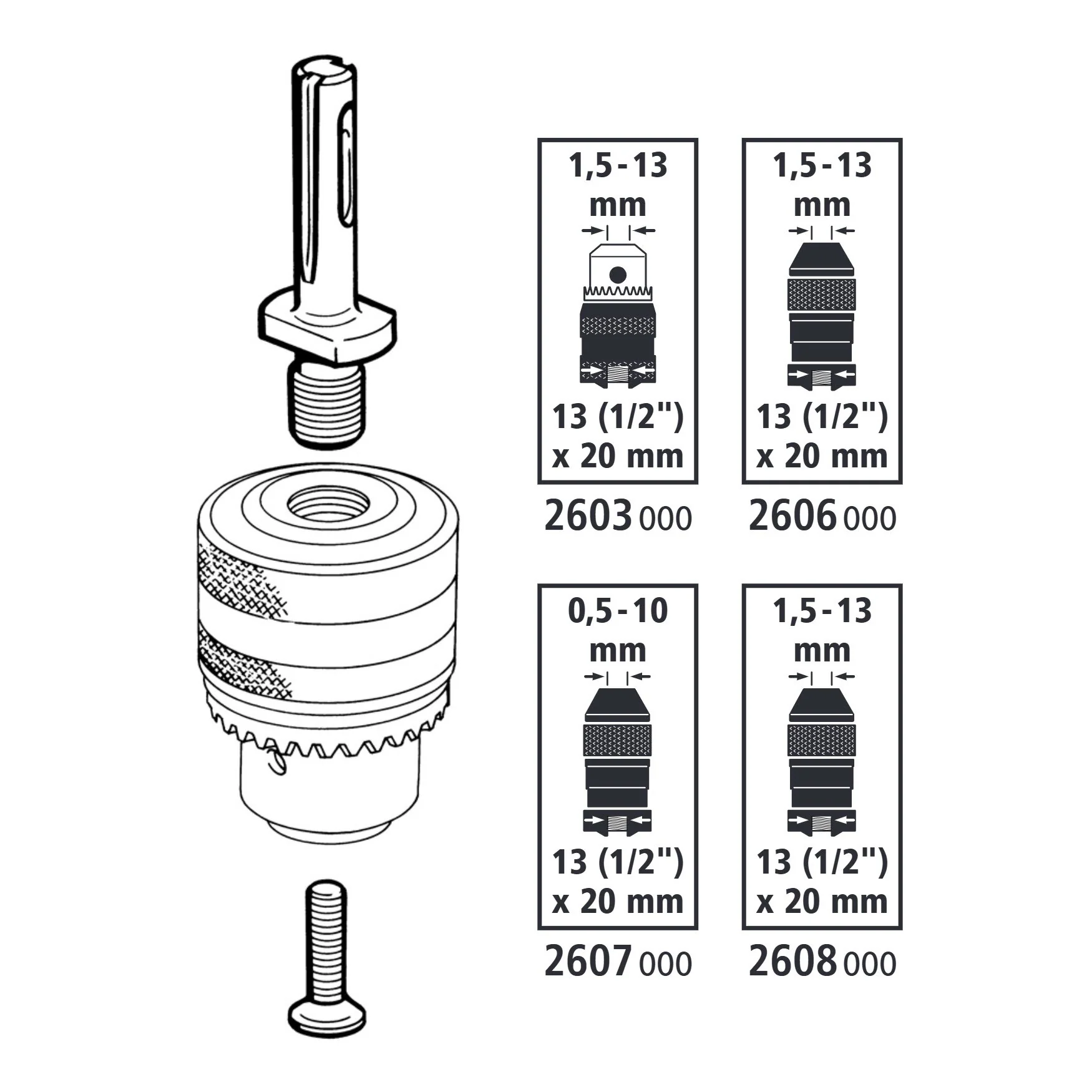 Bohrfutter-Adapter, SDS-Plus Schaft - Image 4